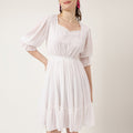 Cloud White Mini Dress