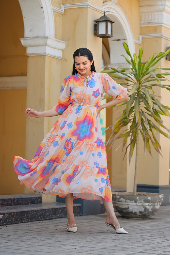 Cloudy Rainbow Maxi Dress - Masakali.Co®