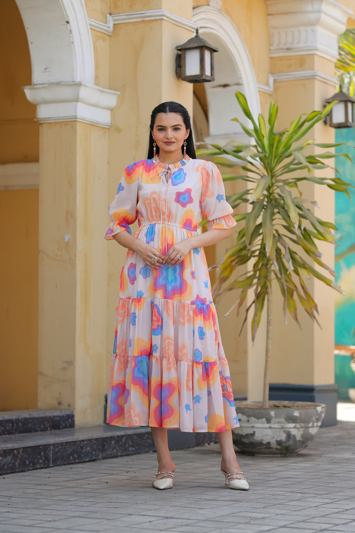 Cloudy Rainbow Maxi Dress - Masakali.Co®