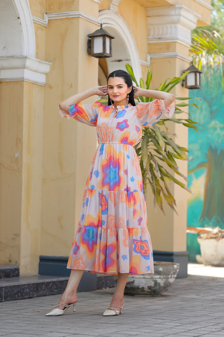 Cloudy Rainbow Maxi Dress - Masakali.Co®