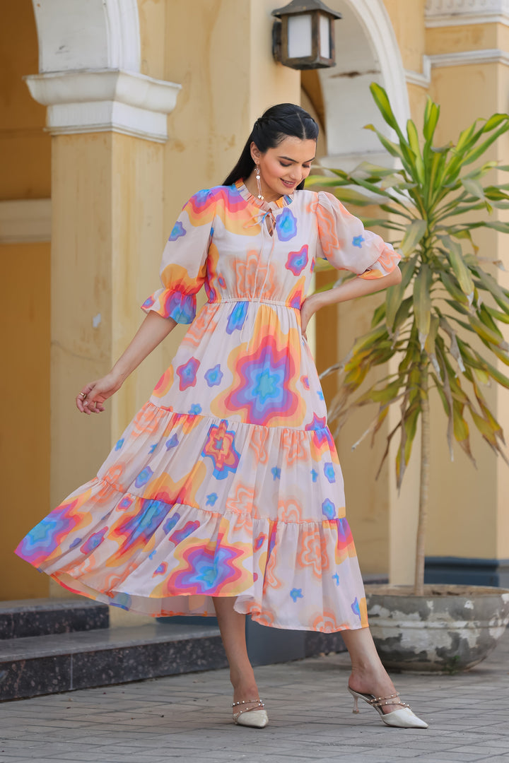 Cloudy Rainbow Maxi Dress - Masakali.Co®