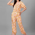 Co-Ords for Women Light Orange Colour.