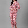 Co-Ords for Women Red Floral