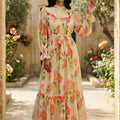Camille Peach Maxi Dress