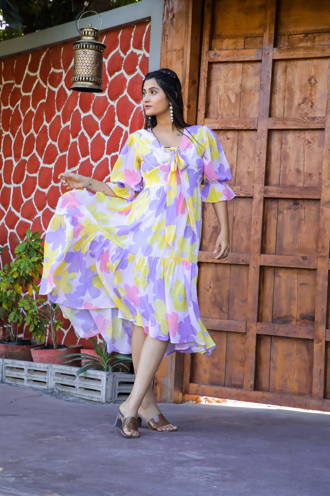 Crocus Purple & Hampton Yellow Maxi Dress - Masakali.Co®