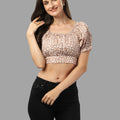 Crop top for Women western wear brown