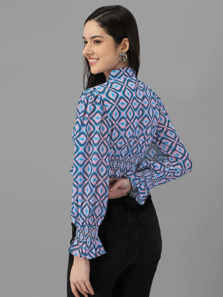 Crop tops for Women western wear Blue - Masakali.Co®