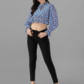 Crop tops for Women western wear Blue
