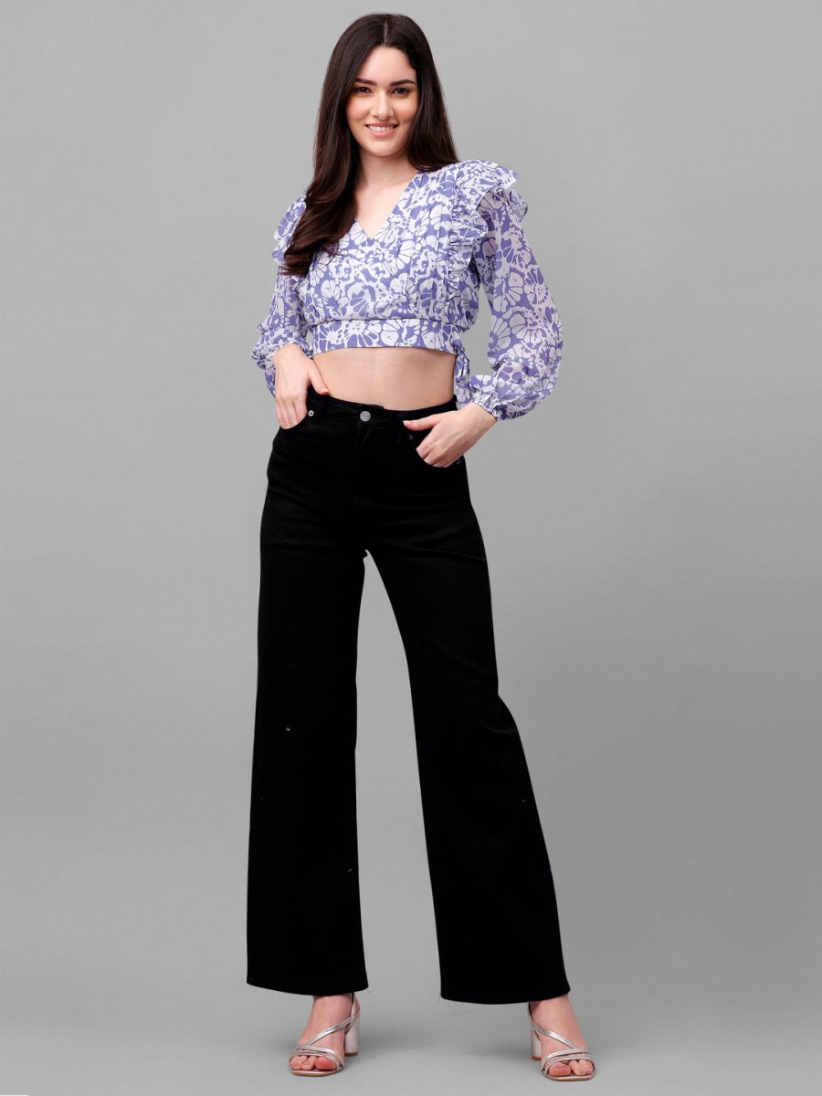 crop tops for Women western wear lavender - Masakali.Co®