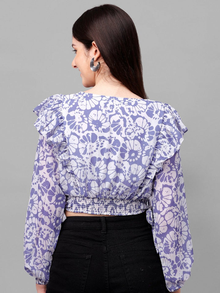 crop tops for Women western wear lavender - Masakali.Co®