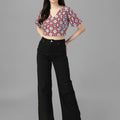 crop tops for Women western wear Maroon