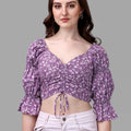 crop tops for Women western wear purple