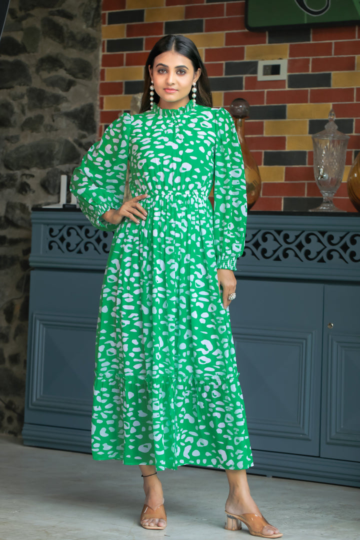 Dark Mint Green Maxi Dress - Masakali.Co®