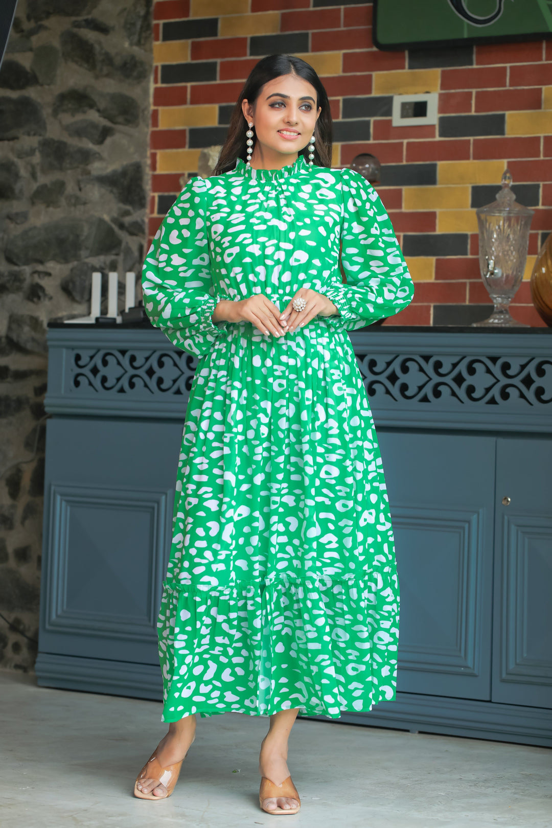 Dark Mint Green Maxi Dress - Masakali.Co®