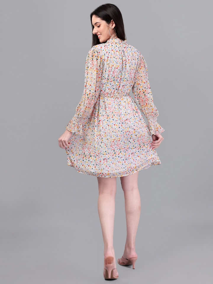 Doted Multi Color dress - Masakali.Co®