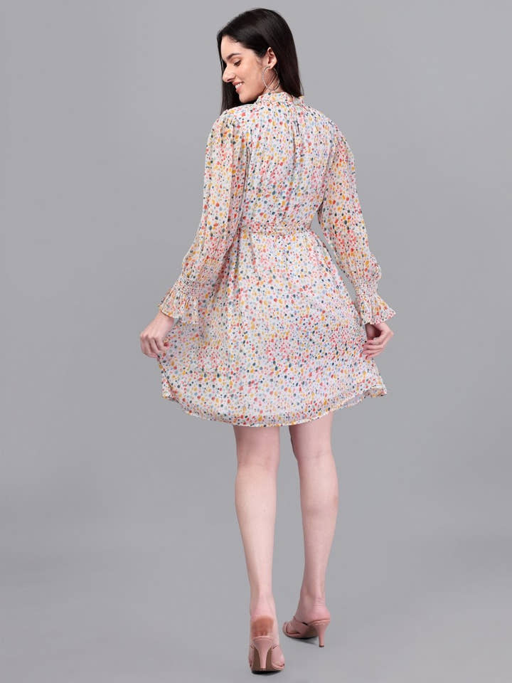 Doted Multi Color dress - Masakali.Co®