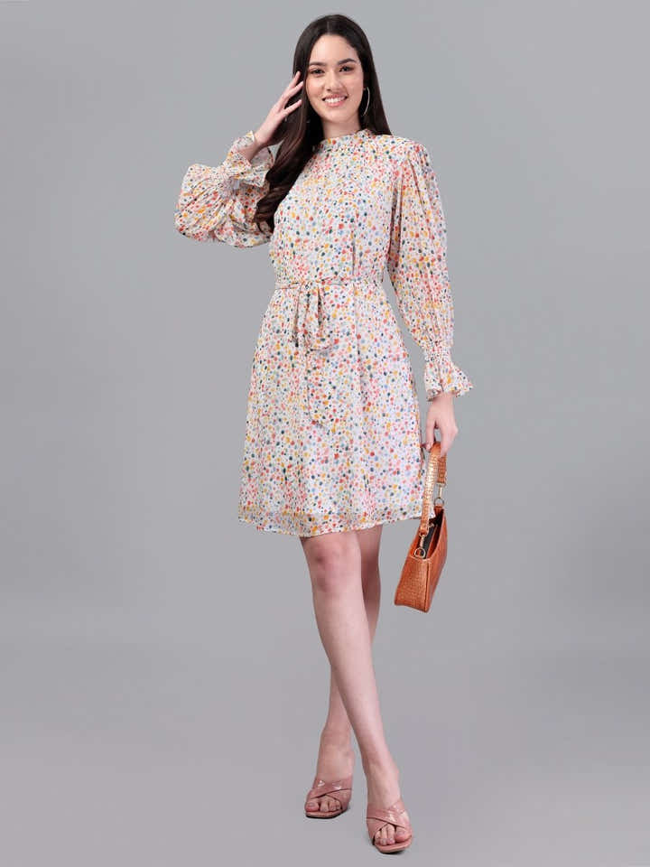 Doted Multi Color dress - Masakali.Co®
