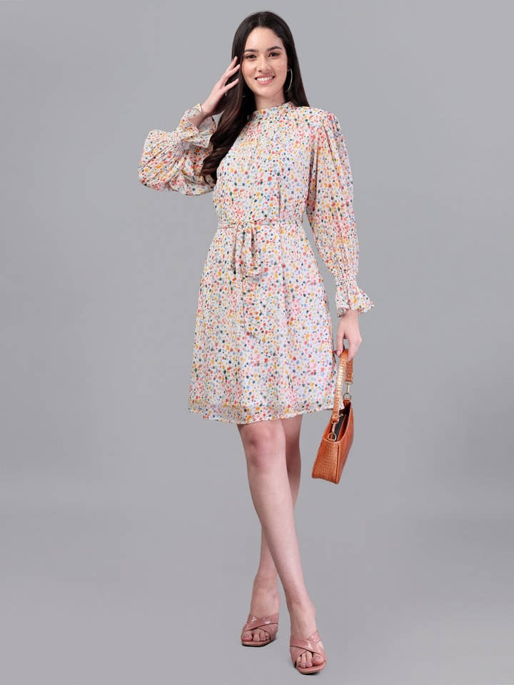 Doted Multi Color dress - Masakali.Co®