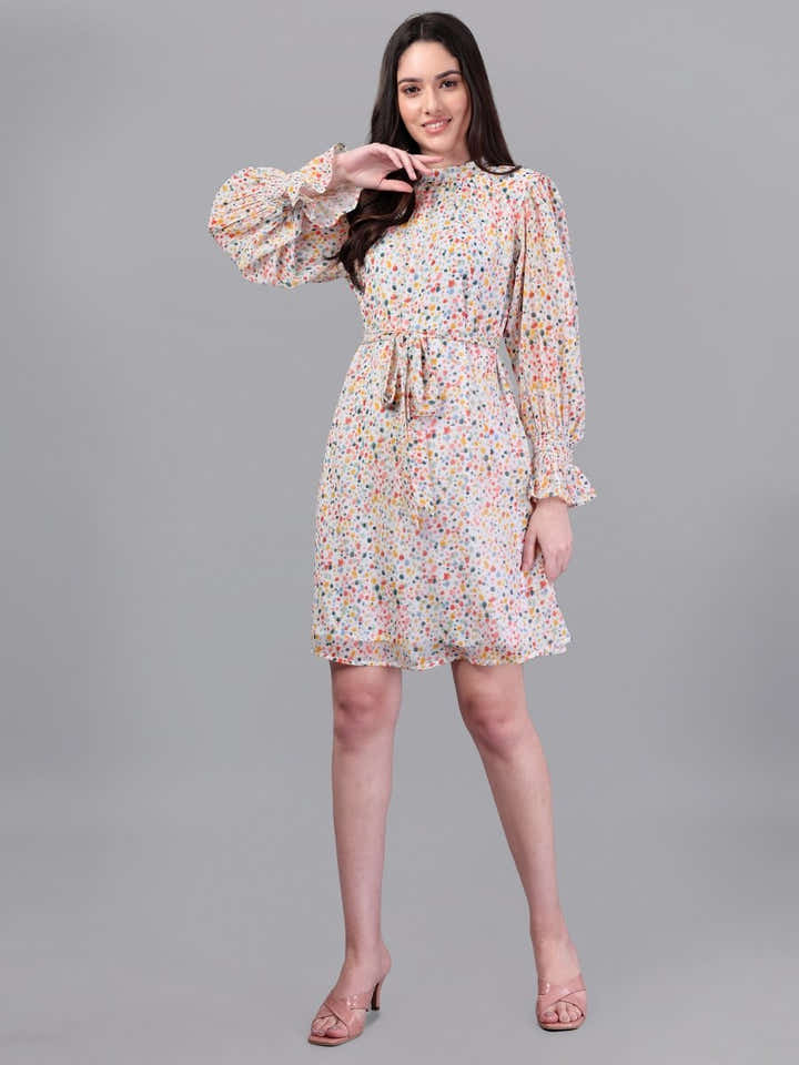 Doted Multi Color dress - Masakali.Co®