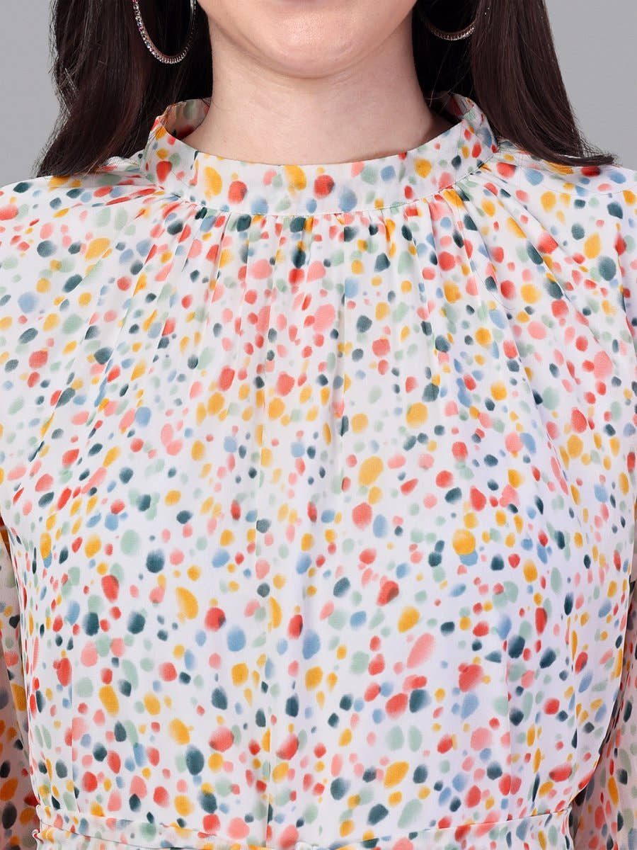 Doted Multi Color dress - Masakali.Co®