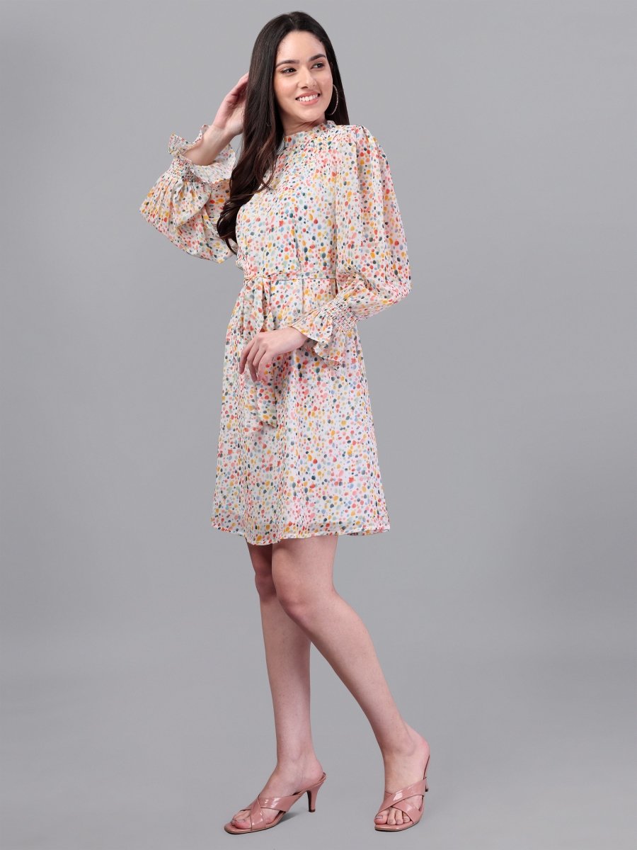 Doted Multi Color dress - Masakali.Co®