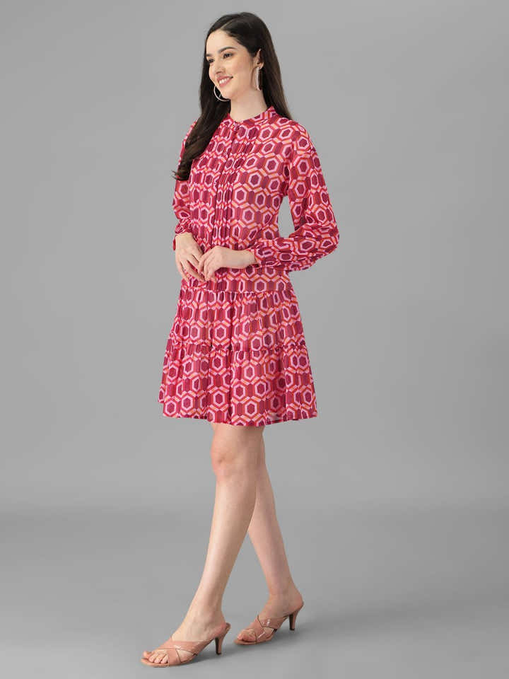 dresses for Women western wear Dark Pink Dress - Masakali.Co®