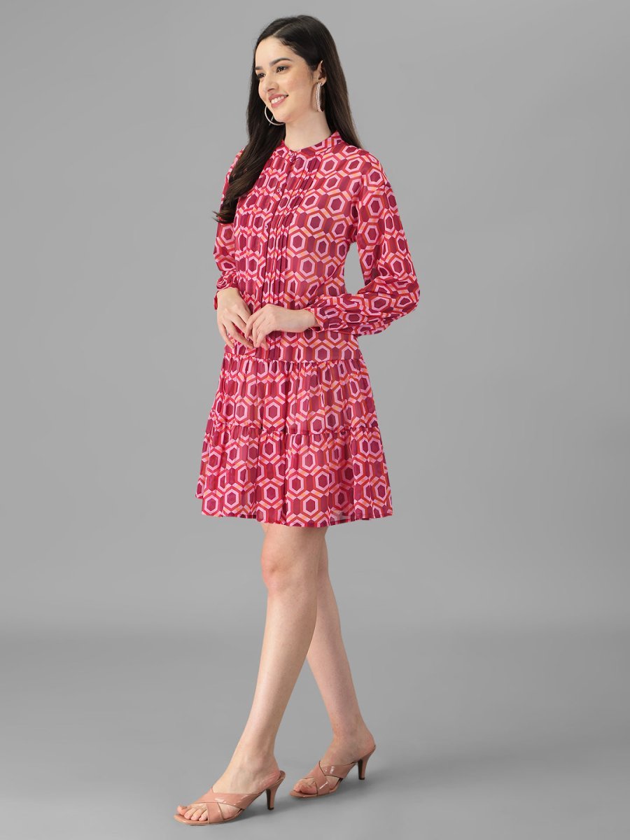 dresses for Women western wear Dark Pink Dress - Masakali.Co®