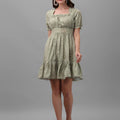 dresses for Women western wear floral Green