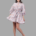 dresses for Women western wear floral Grey