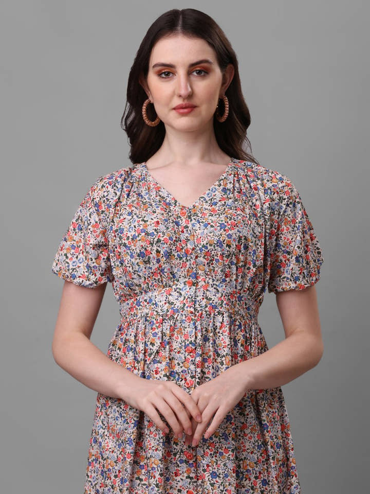 dresses for Women western wear floral - Masakali.Co®