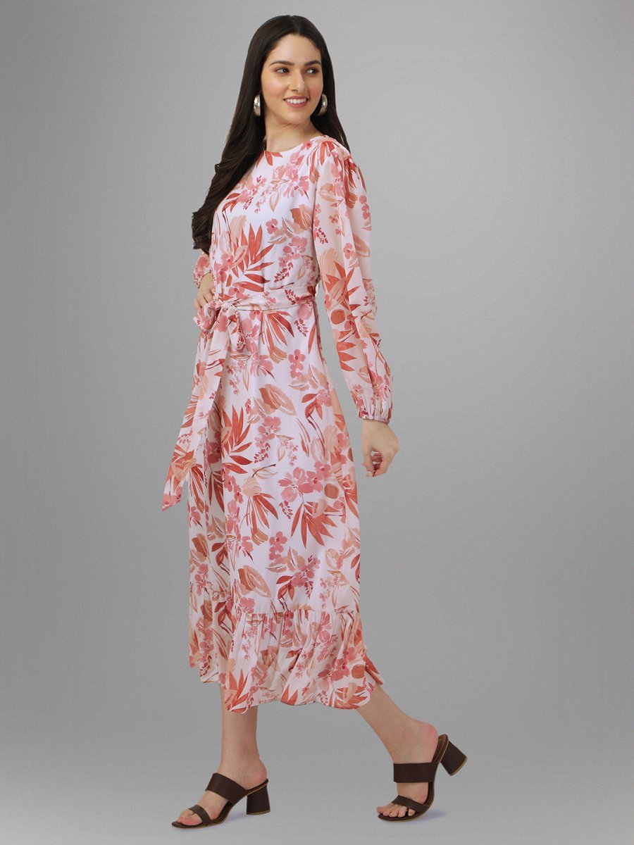 dresses for Women western wear Floral Maxi Dress - Masakali.Co®