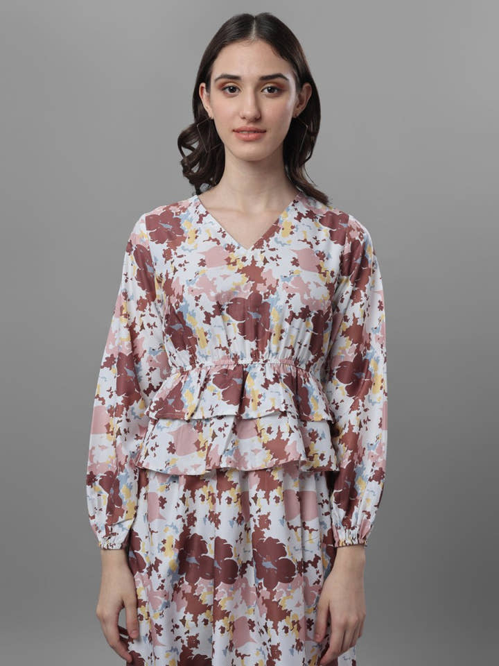 dresses for Women western wear floral Multi Color - Masakali.Co®