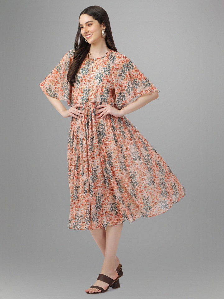 dresses for Women western wear Floral Multi colour Maxi Dress - Masakali.Co®