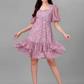 dresses for Women western wear Floral Pink
