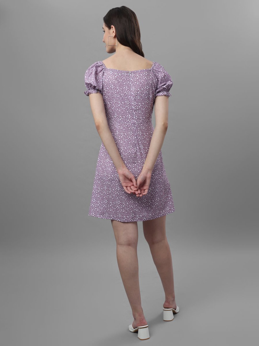 dresses for Women western wear floral Purple - Masakali.Co®