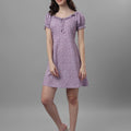 dresses for Women western wear floral Purple