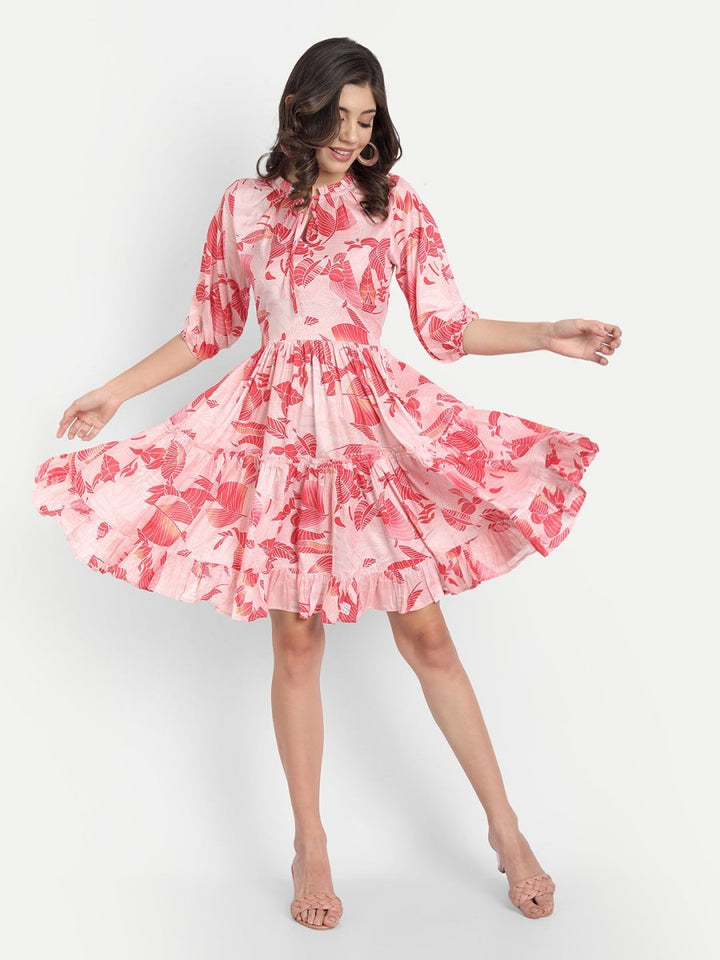 dresses for Women western wear floral red - Masakali.Co®