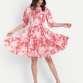 dresses for Women western wear floral red