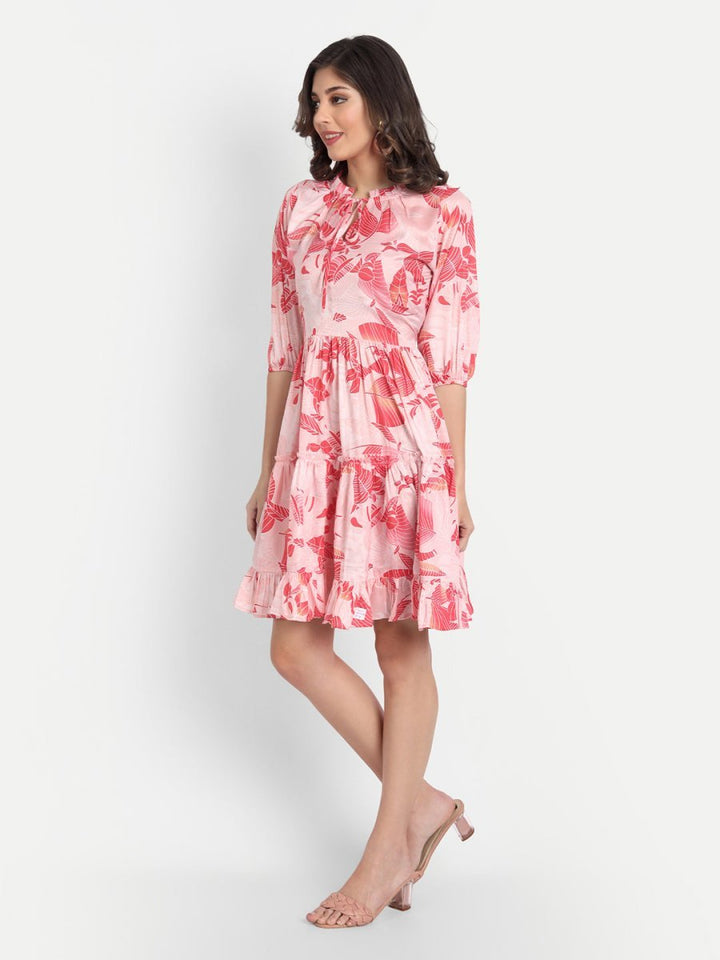 dresses for Women western wear floral red - Masakali.Co®