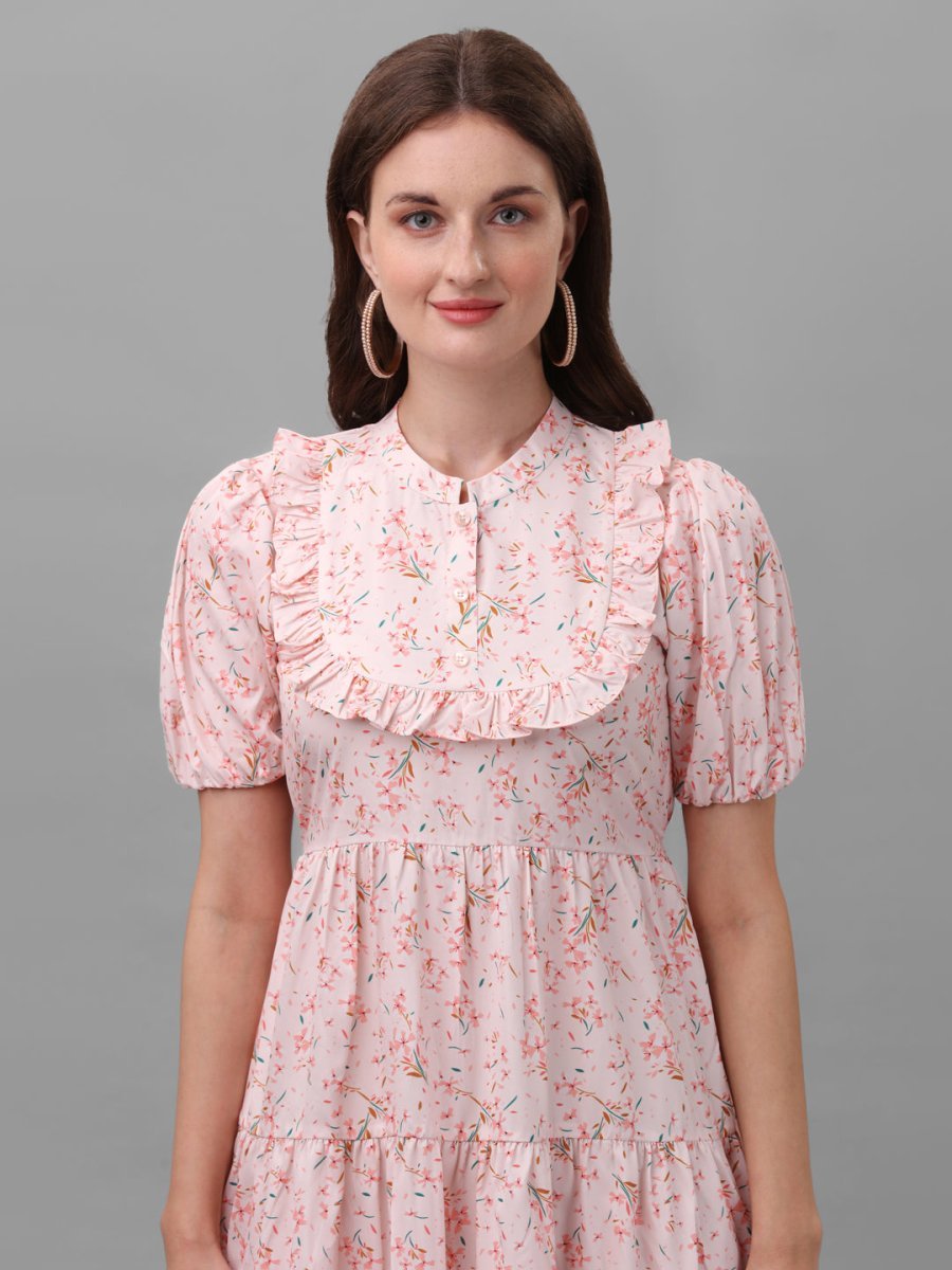 dresses for Women western wear floral White - Masakali.Co®