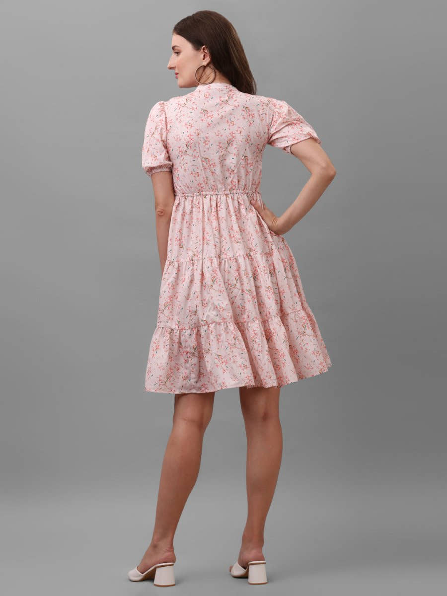 dresses for Women western wear floral White - Masakali.Co®
