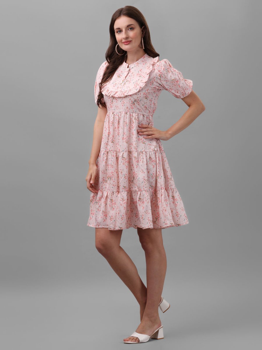 dresses for Women western wear floral White - Masakali.Co®