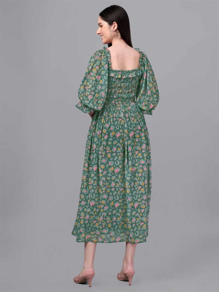 dresses for Women western wear Green Maxi Dress - Masakali.Co®