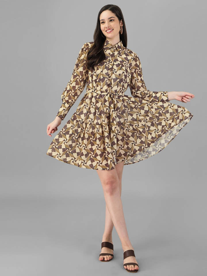 dresses for Women western wear Leaf Green Color dress - Masakali.Co®