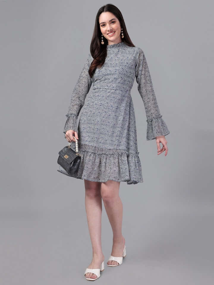 dresses for Women western wear Neavy Blue Dress - Masakali.Co®