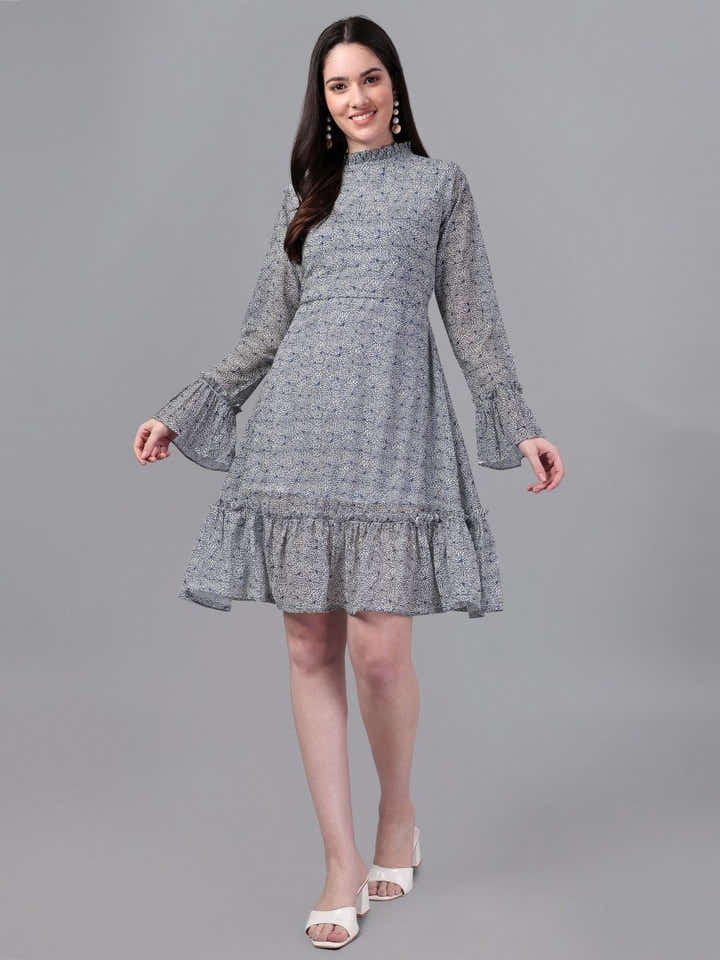 dresses for Women western wear Neavy Blue Dress - Masakali.Co®