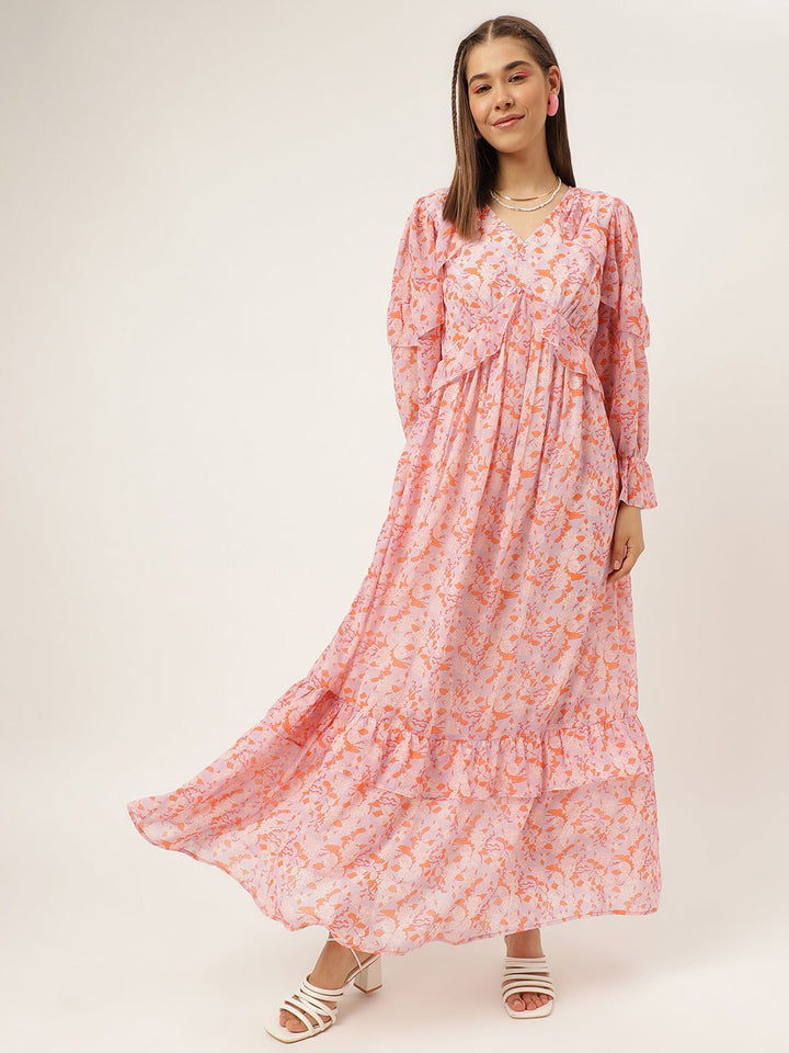 dresses for Women western wear Pale Pink Maxi Dress - Masakali.Co®