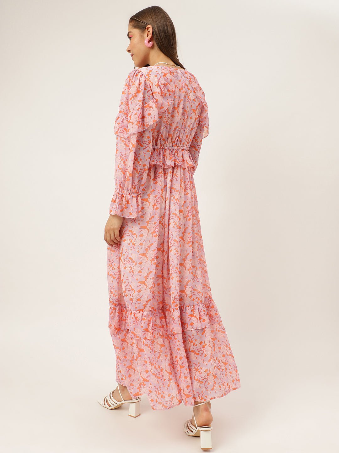 dresses for Women western wear Pale Pink Maxi Dress - Masakali.Co®