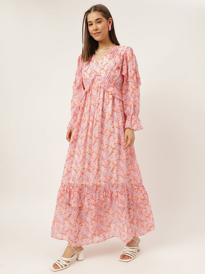 dresses for Women western wear Pale Pink Maxi Dress - Masakali.Co®