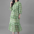 dresses for Women western wear Parrot Green Maxi Dress